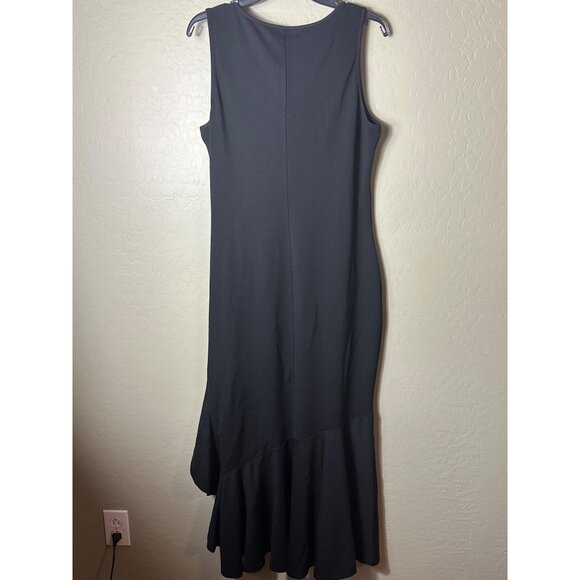 PRETTYGARDEN X-Large BLACK Dress Formal Gala Maxi  Ruffle Mermaid Cocktail Long - Picture 4 of 5